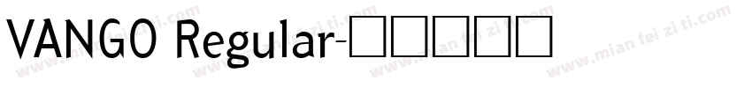 VANGO Regular字体转换